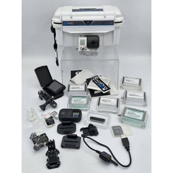 GoPro HERO3+ Plus w/ various accessories - Charger Battery Stands Mounts TESTED - Picture 1 of 12